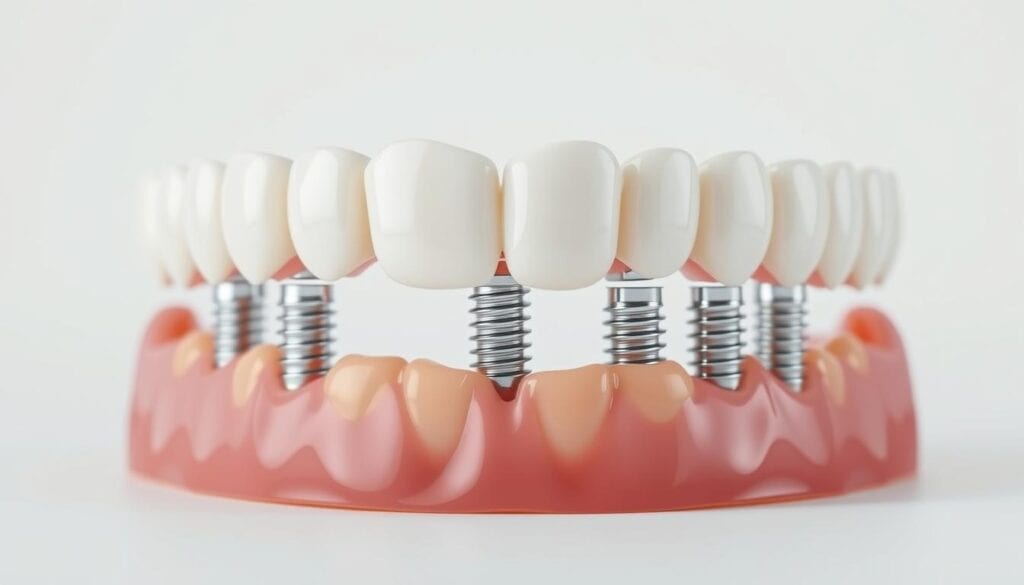 Komplettes Gebiss mit Implantaten