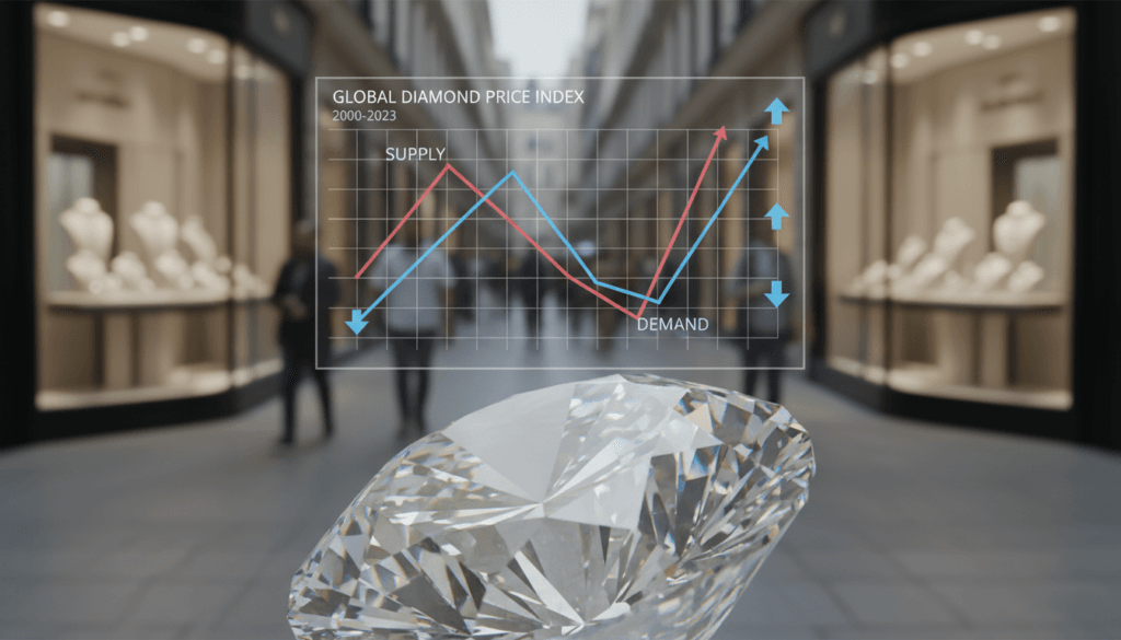 Faktoren Diamant Preisentwicklung