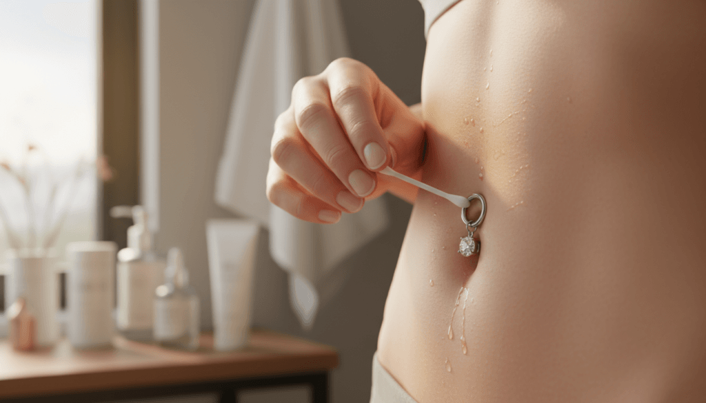 Langzeitpflege Bauchnabelpiercing