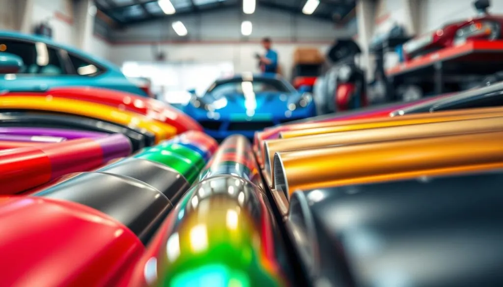 Verschiedene Autofolienarten