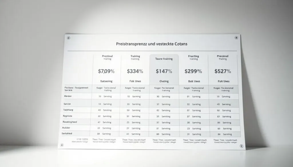 Personal Training Kosten Transparenz