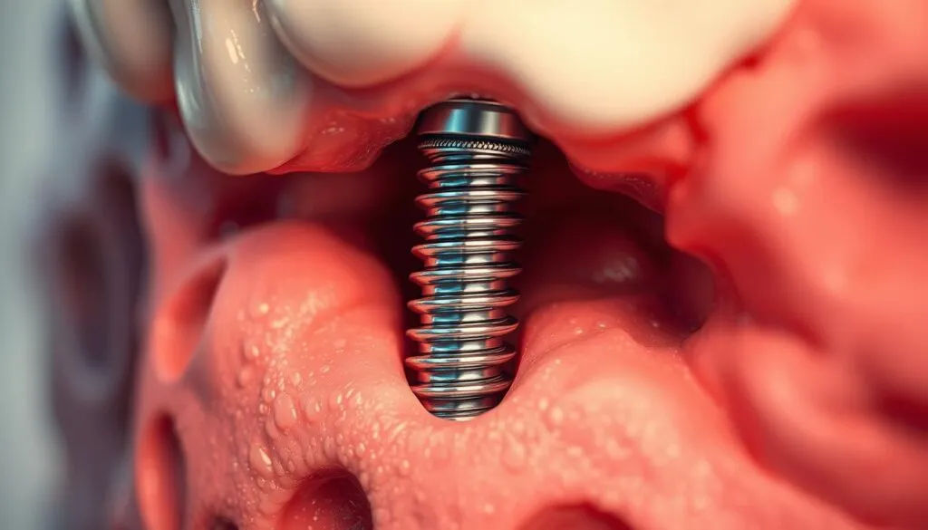 Implantat mit Knochenaufbau