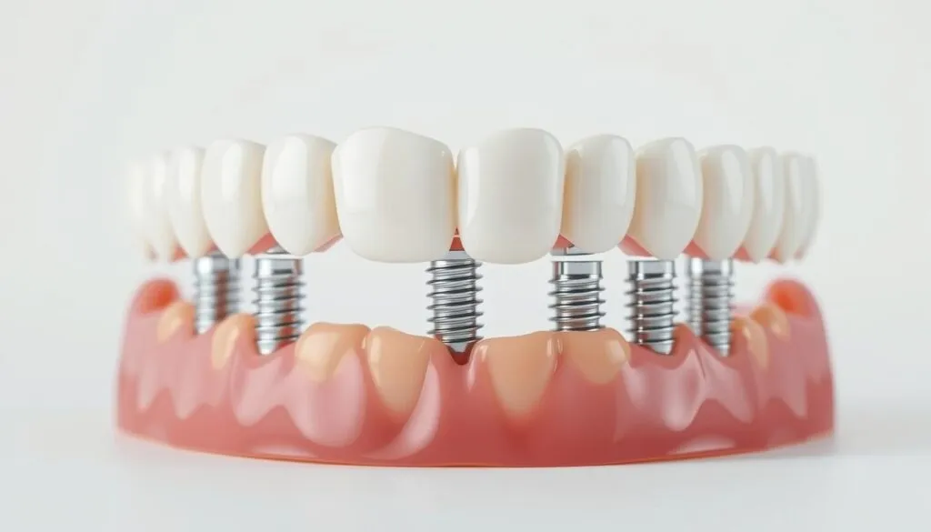 Komplettes Gebiss mit Implantaten